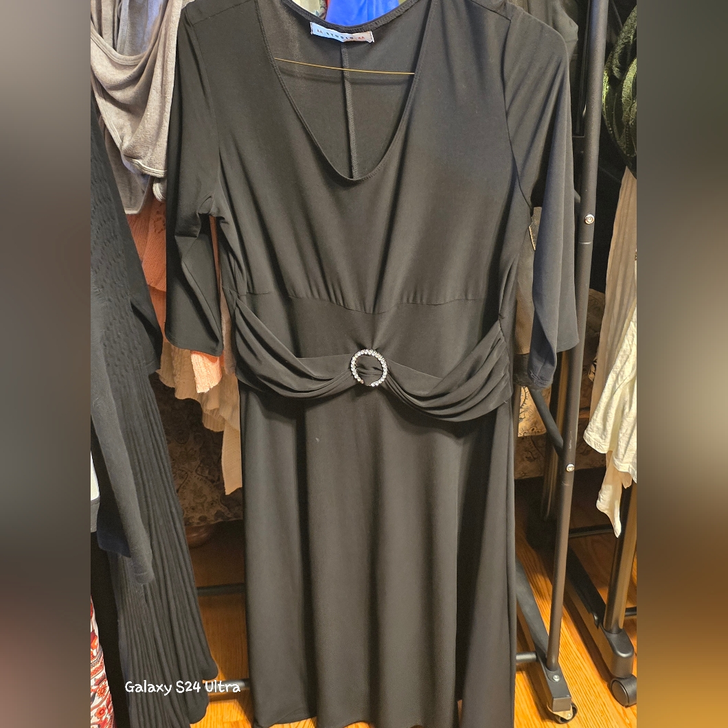 Aa Studio Aa Black Dress Sz 12